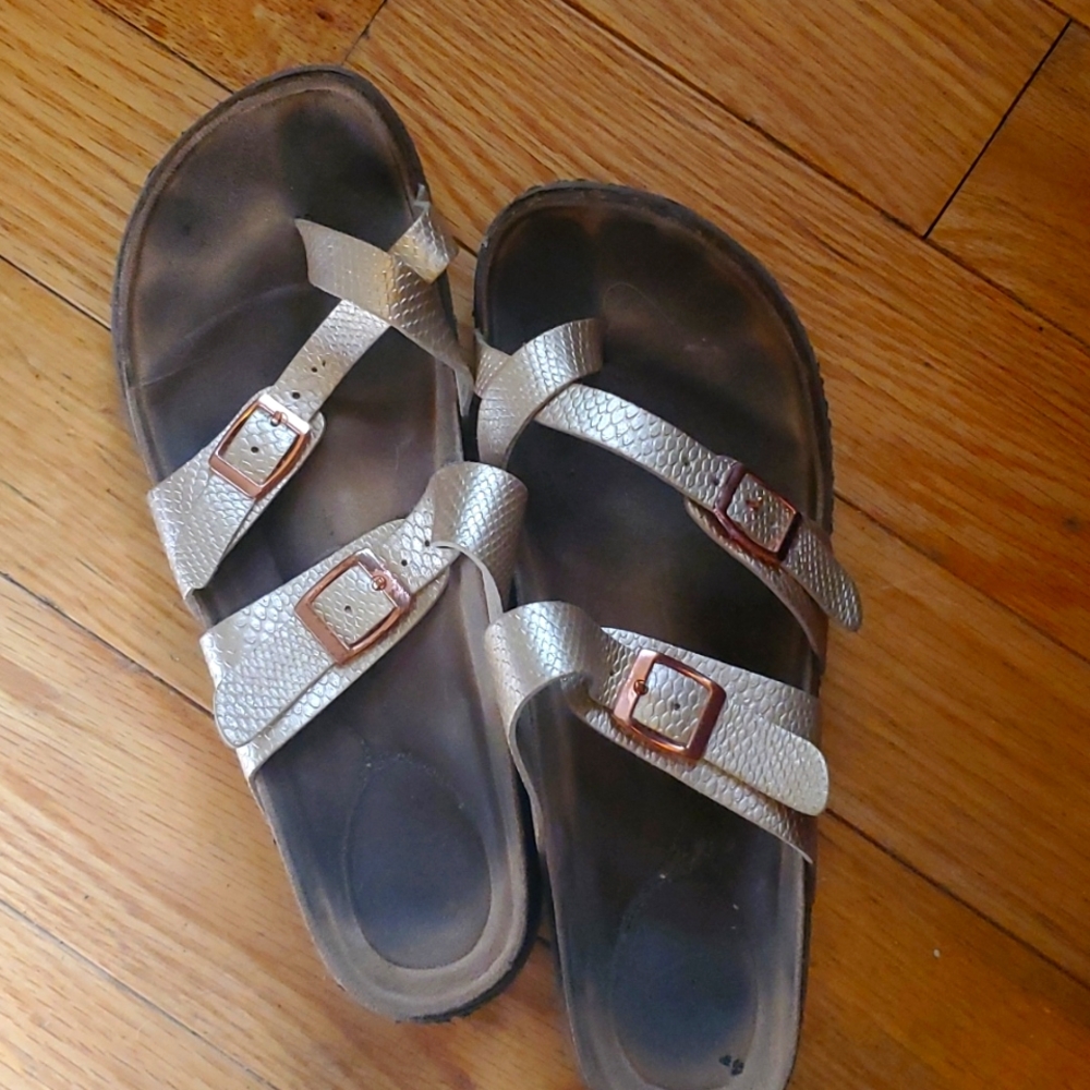 Rose Gold Flip Flops